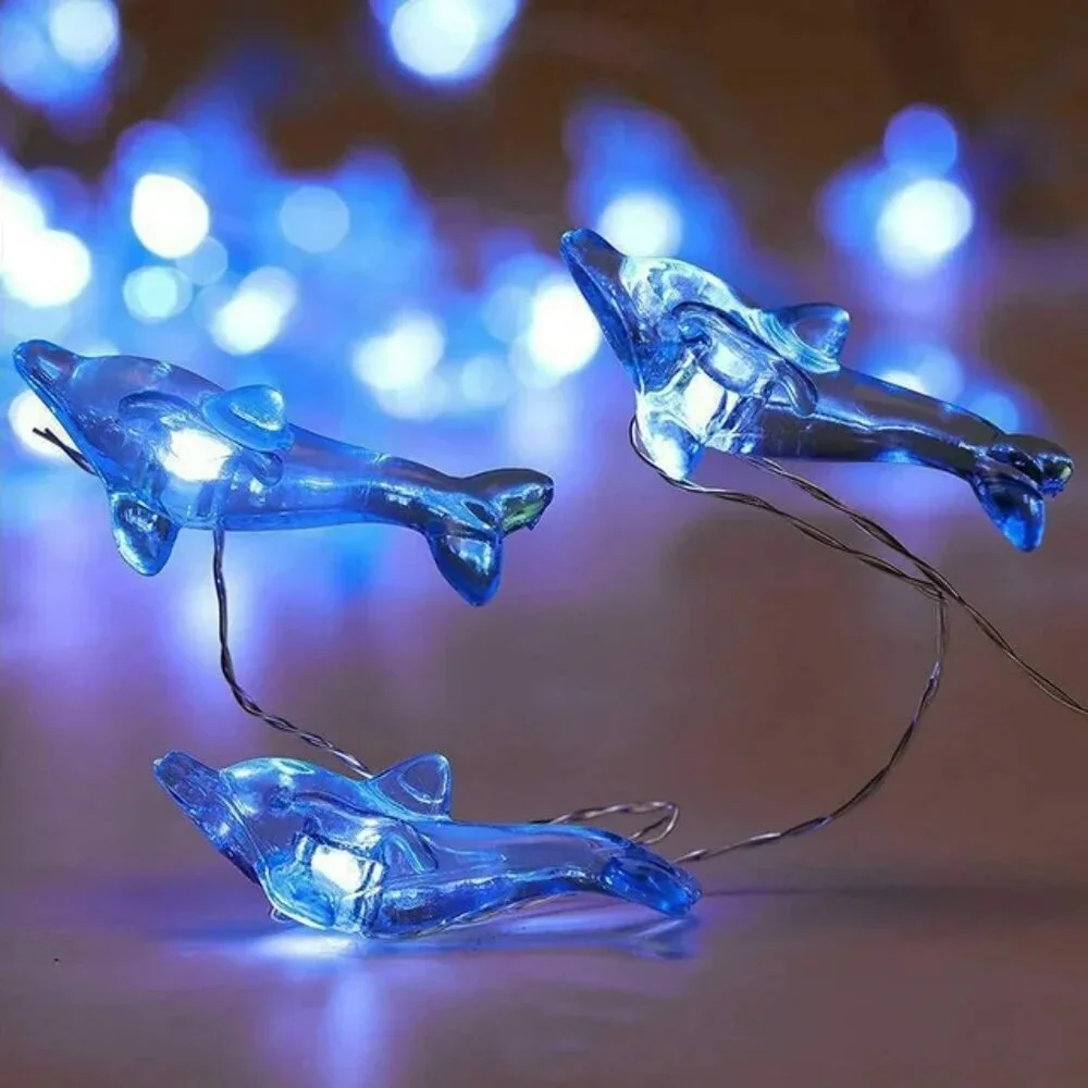 Crystal dolphin 40 LED 8 Modes Theme string lights Weatherproof Remote & timer